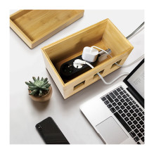 LogiLink KAB0076 - Logitech Kabelbox aus Bambus