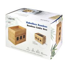 LogiLink KAB0076 - Logitech Kabelbox aus Bambus