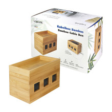 LogiLink KAB0076 - Logitech Kabelbox aus Bambus