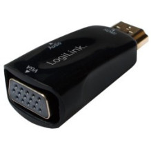 Logilink HDMI Adapter A / M zu VGA / F + 3.5 mm / W. 1080p. schw. Logilink HDMI Adapter A / M zu VGA / F + 3.5 mm / W. 1080p. schw.
