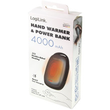 Powerbank 4.000 mAh, 1x USB-A, Handwärmer, metallgrau Powerbank 4.000 mAh, 1x USB-A, Handwärmer, metallgrau