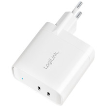Įkroviklis LogiLink 2xUSB-C 40 W Baltas Įkroviklis LogiLink 2xUSB-C 40 W Baltas