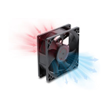 Delock Axiallüfter 48 V DC, 80 x 80 x 25 mm mit 2 Pin Lüfteranschluss schwarz