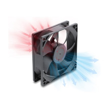 Delock Axiallüfter 48 V DC, 92 x 92 x 25 mm mit 4 Pin PWM Lüfteranschluss schwarz Delock Axiallüfter 48 V DC, 92 x 92 x 25 mm mit 4 Pin PWM Lüfteranschluss schwarz