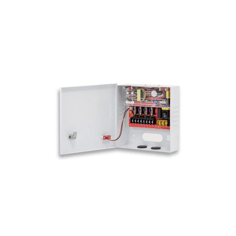 Maitinimo blokas su korpusu PowerBubble PBWD1203-04C (3A / 12V, 4 išėjimai su saug.)