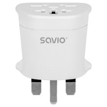 Savio AP-05 maitinimo adapteris / keitiklis, skirtas naudoti patalpose, 2500 W, baltas Savio AP-05 maitinimo adapteris / keitiklis, skirtas naudoti patalpose, 2500 W, baltas