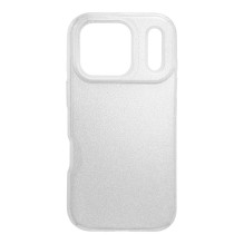iPhone 17 Pro / 18 Pro dėklas, blizgantis sidabras