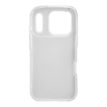 iPhone 17 Pro / 18 Pro dėklas, blizgantis sidabras