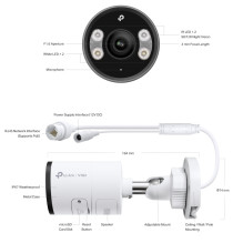 TP-LINK VIGI 8MP Outdoor Full-Color Bullet Network Camera, 4mm
