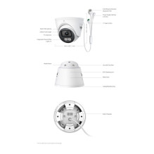 TP-LINK VIGI 4MP ColorPro 2.0 Turret Network Camera, White, 2.8mm