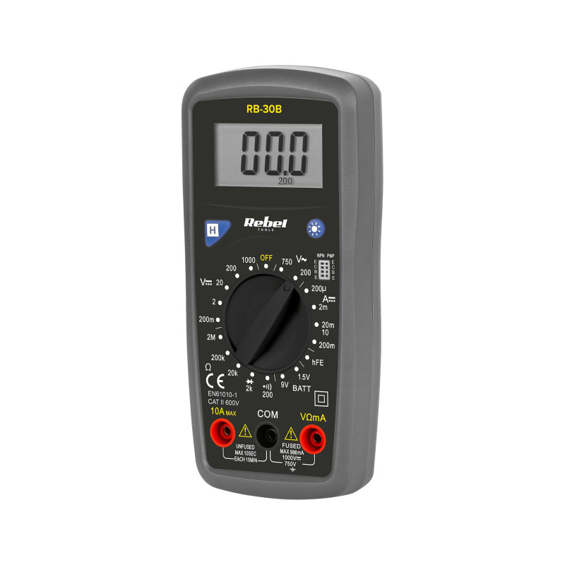 Digital Multitester, Large LCD Screen RB-30B