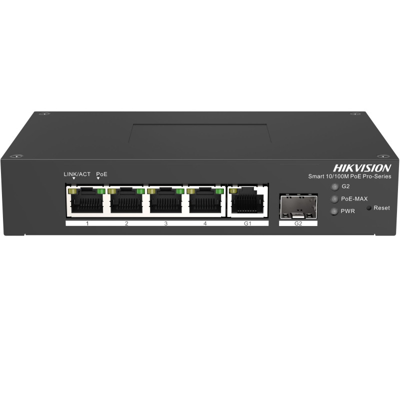 5-port, 4 PoE port switch Hik-vision DS-3T1306P-SI / HS