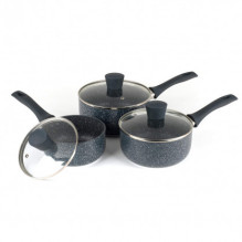 Russell Hobbs RH00847EU7 Nightfall Stone 3-Piece Saucepan Set Russell Hobbs RH00847EU7 Nightfall Stone 3-Piece Saucepan Set