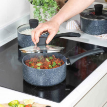 Russell Hobbs RH00847EU7 Nightfall Stone 3-Piece Saucepan Set Russell Hobbs RH00847EU7 Nightfall Stone 3-Piece Saucepan Set