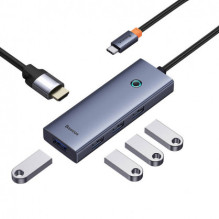 „Baseus UltraJoy“ USB šakotuvas, pilkas, 1xHDMI + 4xUSB 3.0 „Baseus UltraJoy“ USB šakotuvas, pilkas, 1xHDMI + 4xUSB 3.0