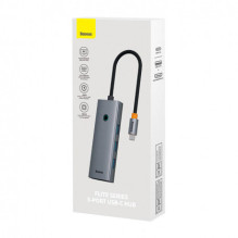 „Baseus UltraJoy“ USB šakotuvas, pilkas, 1xHDMI + 4xUSB 3.0 „Baseus UltraJoy“ USB šakotuvas, pilkas, 1xHDMI + 4xUSB 3.0
