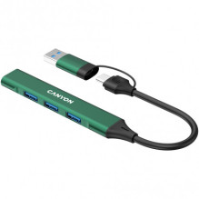 Canyon DS-02 4in1 USB-A/C žalias