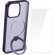 Baseus "SkyRing 360 Case + Tempered Glass iPhone 14 Pro" Purple