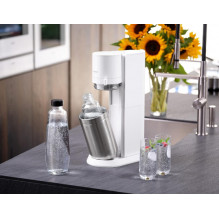 „SodaStream Sodastream Duo“ sotintuvas + 2 buteliai + dujinė viryklė, balta „SodaStream Sodastream Duo“ sotintuvas + 2 buteliai + dujinė viryklė, balta