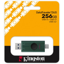 Kingston 256GB DataTraveler Duo USB 3.2 Green / Black DTDEG2 / 256GB Kingston 256GB DataTraveler Duo USB 3.2 Green / Black DTDEG2 / 256GB