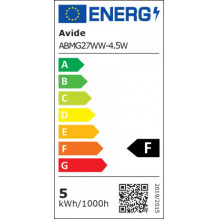 AVIDE E27, G45, 4.5W, 470lm, 3000K warm white AVIDE E27, G45, 4.5W, 470lm, 3000K warm white