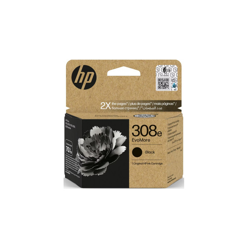 HP Nr. 308e EvoMore juoda 7FP22UE