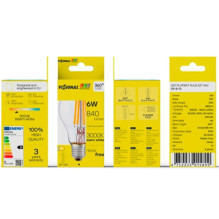 Visional LED Filament bulb E27, A60, 6W, 840lm, 3000K, 360°