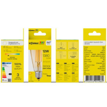 Visional LED Filament bulb E27, ST64, 12W, 1380lm, 3000K, 360°, amber Visional LED Filament bulb E27, ST64, 12W, 1380lm, 3000K, 360°, amber