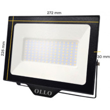 OLLO LED drėgmei atsparus lauko prožektorius 100 W, 10 000 lm, 4000 K, IP65