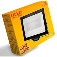 OLLO LED drėgmei atsparus lauko prožektorius 20W, 2000Lm, 4000K, IP65 OLLO LED drėgmei atsparus lauko prožektorius 20W, 2000Lm, 4000K, IP65