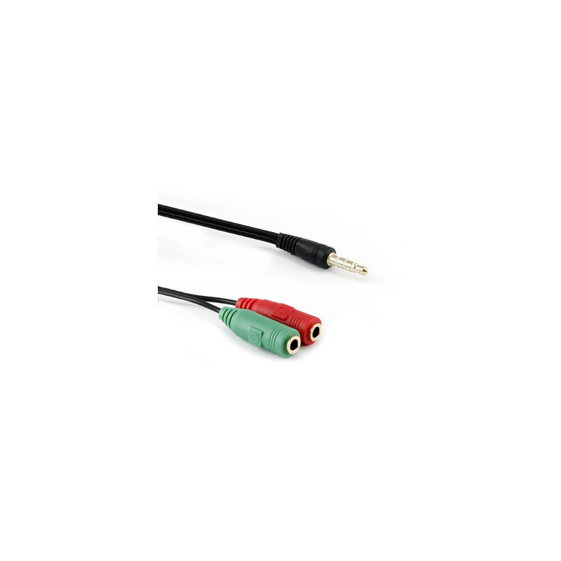 Sbox 3.5mm Dual Female to 3.5mm Male 4-Pin Adapter Cable