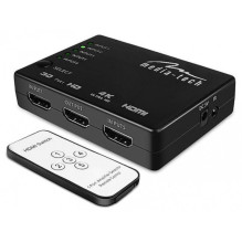 „Media-Tech MT5207“ 5xHDMI jungiklis 4K „Media-Tech MT5207“ 5xHDMI jungiklis 4K