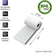 Qoltec 51896 terminis ritinėlis 57 x 20 Qoltec 51896 terminis ritinėlis 57 x 20