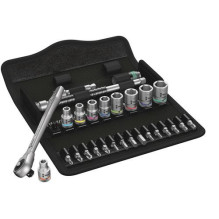 „Wera Metal 8100 SA10“ terkšlinių raktų rinkinys su 1/4 colio pavara, colinis, 28 dalių