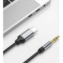 „Tech-Protect UltraBoost“ USB-C jungtis su 3,5 mm mini lizdu, 1 m, juodas