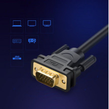 Ugreen VG101 11630 VGA (male) - VGA (male) cable FHD 1.5 m Black Ugreen VG101 11630 VGA (male) - VGA (male) cable FHD 1.5 m Black