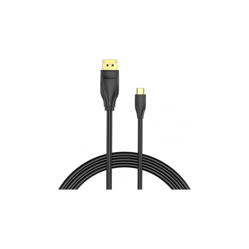 „Vention“ USB-C į „DisplayPort“ 8K HD kabelis, 2 m (juodas)