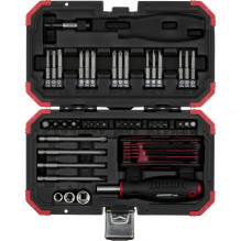 Gedore Advent Calendar 2025, tool set black / red, 51pcs 1 / 4"
