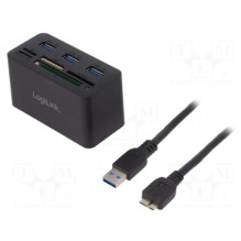 Logilink CR0042 USB 3.0 Hub with All-in-One Card Reader