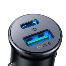 Joyroom JR-CCN05 30W USB-A USB-C mini car charger - black Joyroom JR-CCN05 30W USB-A USB-C mini car charger - black