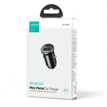 „Joyroom JR-CCN05“ 30 W USB-A USB-C mini automobilinis įkroviklis – juodas „Joyroom JR-CCN05“ 30 W USB-A USB-C mini automobilinis įkroviklis – juodas