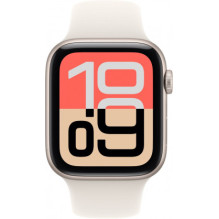 „Apple Watch SE 3“ 44 mm „Starlight“ / „Starlight“ sportinis dirželis – M / L