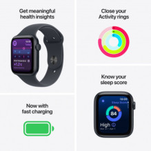 „Apple Watch SE 3“ 44 mm „Starlight“ / „Starlight“ sportinis dirželis – M / L