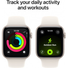 „Apple Watch SE 3“ 44 mm „Starlight“ / „Starlight“ sportinis dirželis – M / L