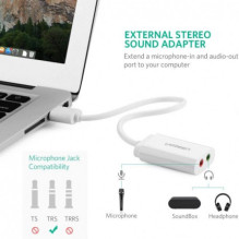Ugreen 30143 USB 2.0 External Sound Adapter for PC Ugreen 30143 USB 2.0 External Sound Adapter for PC