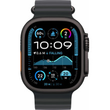 „Apple Watch Ultra 2“ (2024 m.) 49 mm juodas titano spalvos / vandenyno juodumo apyrankė „Apple Watch Ultra 2“ (2024 m.) 49 mm juodas titano spalvos / vandenyno juodumo apyrankė