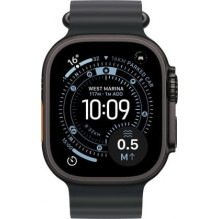 „Apple Watch Ultra 3“, 49 mm, juodas titano spalvos / vandenyno juodumo dirželis „Apple Watch Ultra 3“, 49 mm, juodas titano spalvos / vandenyno juodumo dirželis