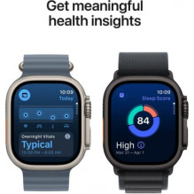 „Apple Watch Ultra 3“, 49 mm, juodas titano spalvos / vandenyno juodumo dirželis „Apple Watch Ultra 3“, 49 mm, juodas titano spalvos / vandenyno juodumo dirželis