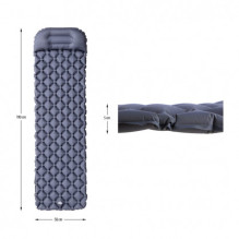 NILS Extreme Hiking mat with pump NILS CAMP NC4006 Dark grey NILS Extreme Hiking mat with pump NILS CAMP NC4006 Dark grey