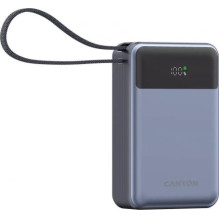 CANYON išorinė baterija OnPower 600 su integruotu laidu, 20000 mAh, PD65W, tamsiai pilka CANYON išorinė baterija OnPower 600 su integruotu laidu, 20000 mAh, PD65W, tamsiai pilka